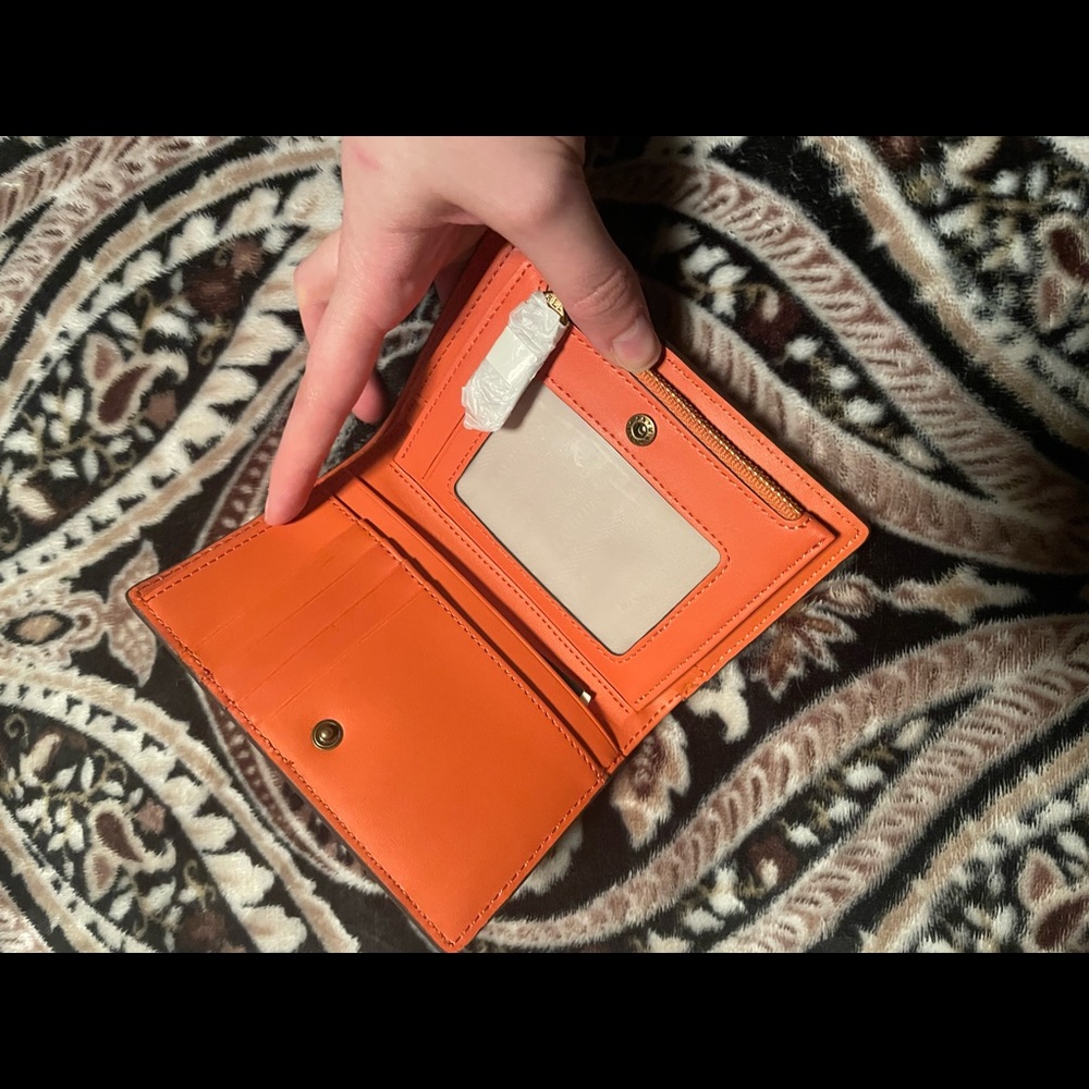 LRL Brown & Orange Leather Wallet - Picture 3 of 7